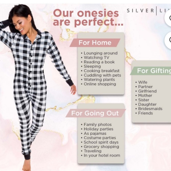 Silver Lilly Union Suit with Drop seat back Plaid Size Medium - Picture 3 of 10